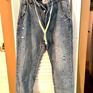 One teaspoon men light blue heavy denim